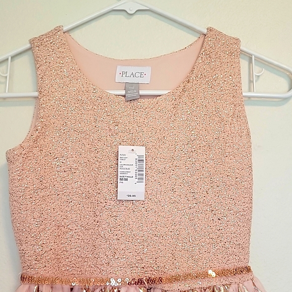 Rose Gold Children's Place Dress NWT - Picture 2 of 7
